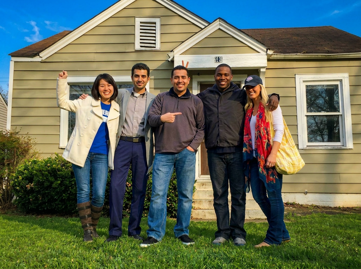 Investor standing in a gutted house mid-flip